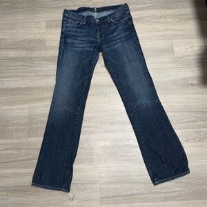 7 For All Mankind Straight Leg Jeans | Women’s Size 30 | Dark Wash